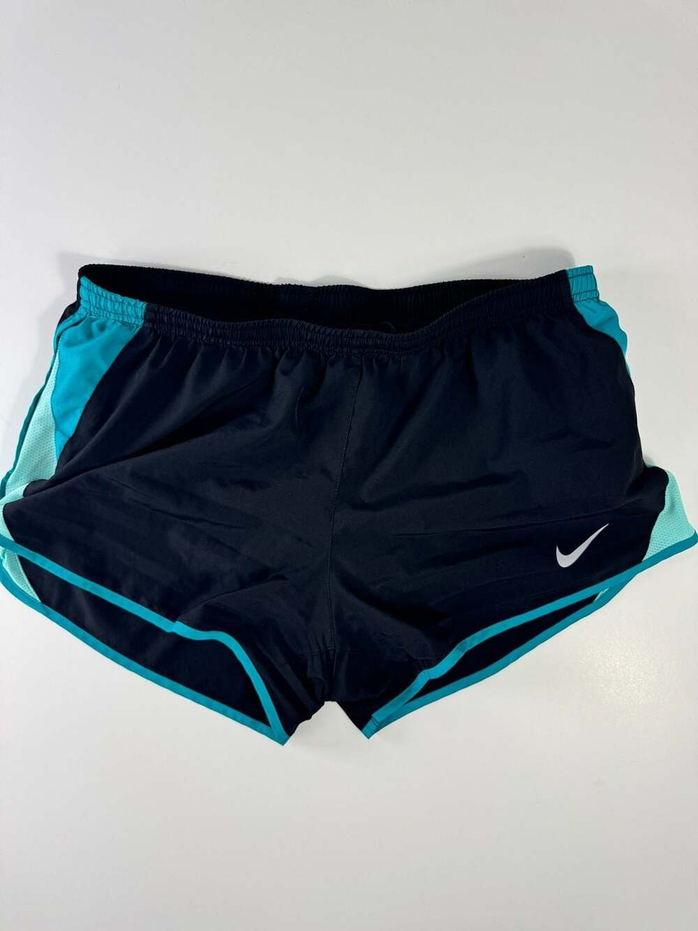 Nike Dri-FIT Women's Tempo Running Shorts Black and Teal